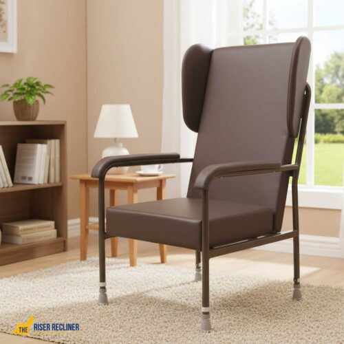 Metal Frame Height Adjustable High Back Chair
